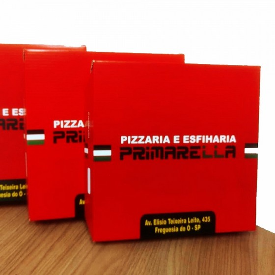 Caixa de Pizza Quadrada Casa Verde - Caixa de Pizza