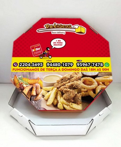 Caixa para Pizza Personalizada Preços Jandira - Caixa Personalizada com Logomarca