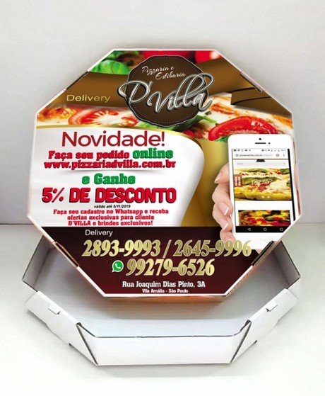 Embalagens para Pizza Personalizadas Itaquera - Embalagem para Pizza Personalizada